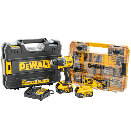 DeWalt Kit Trapano avvitatore a percussione + Set avvitatori 85 pezzi DCZ799P2KT-IT