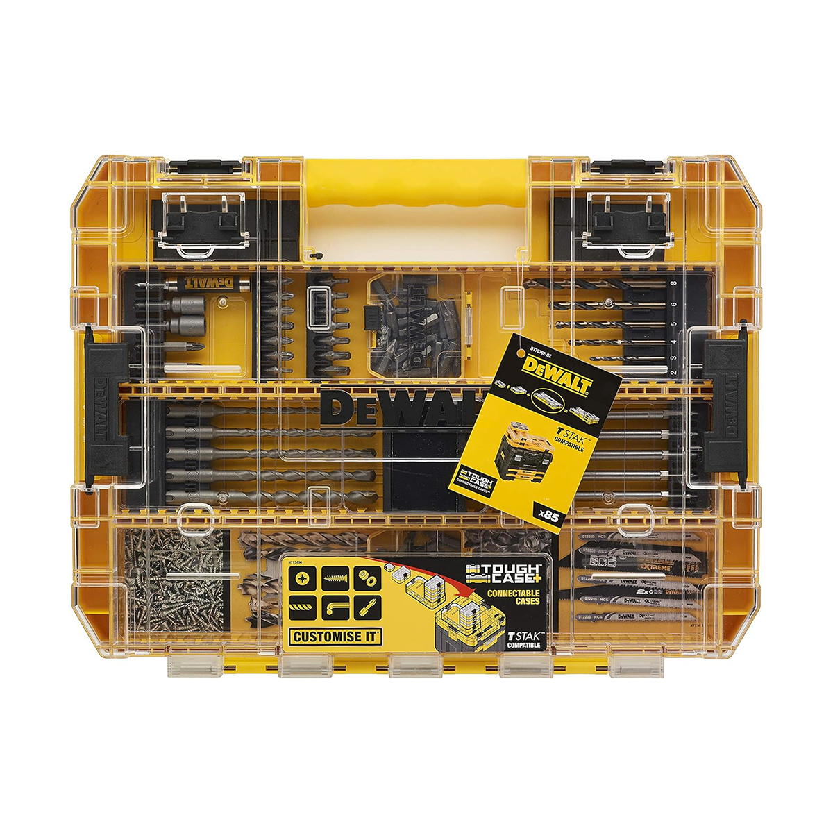 DeWalt Kit Trapano avvitatore a percussione + Set avvitatori 85 pezzi DCZ799P2KT-IT