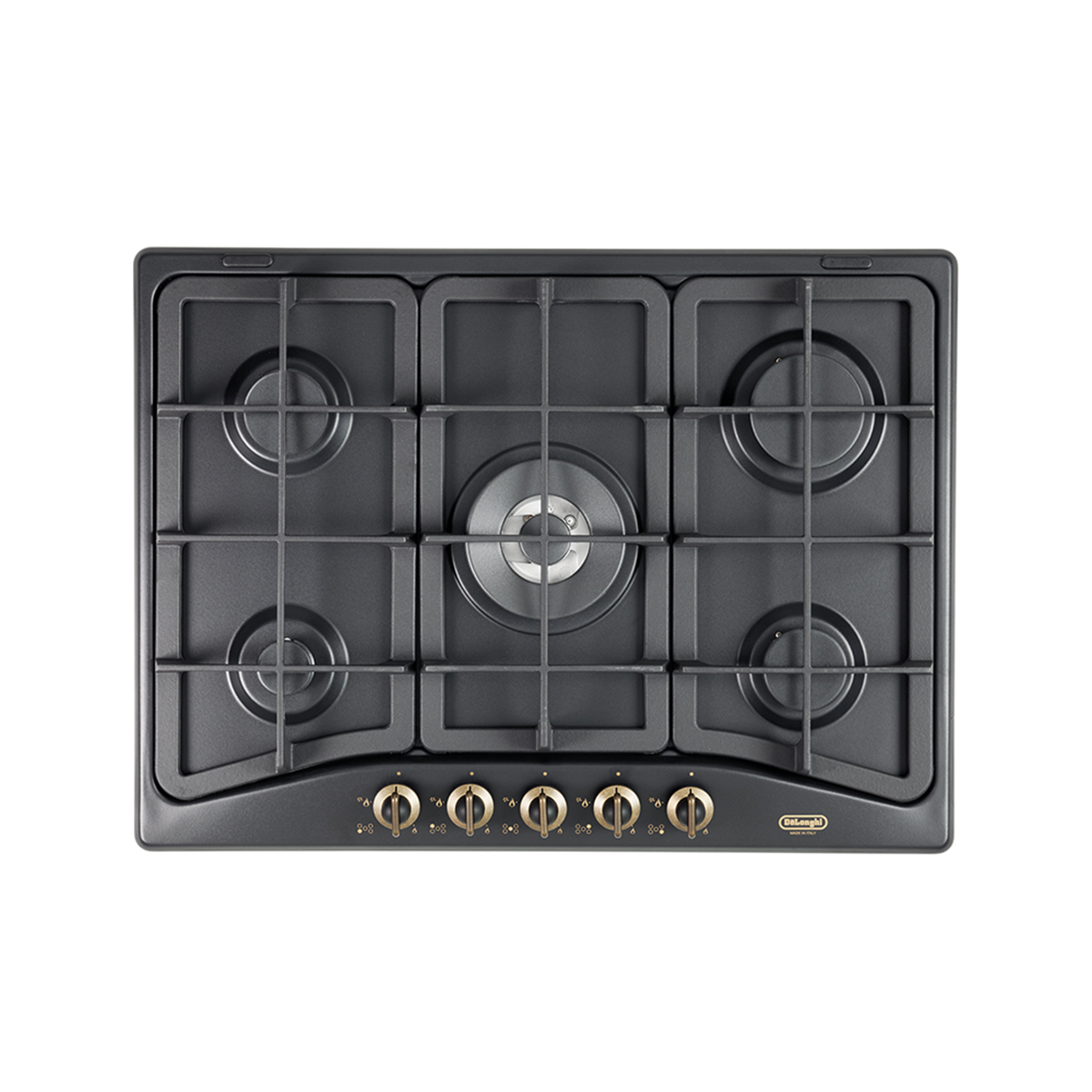 Piano cottura a gas 5 fuochi 70 cm antracite De Longhi ANF57PRO