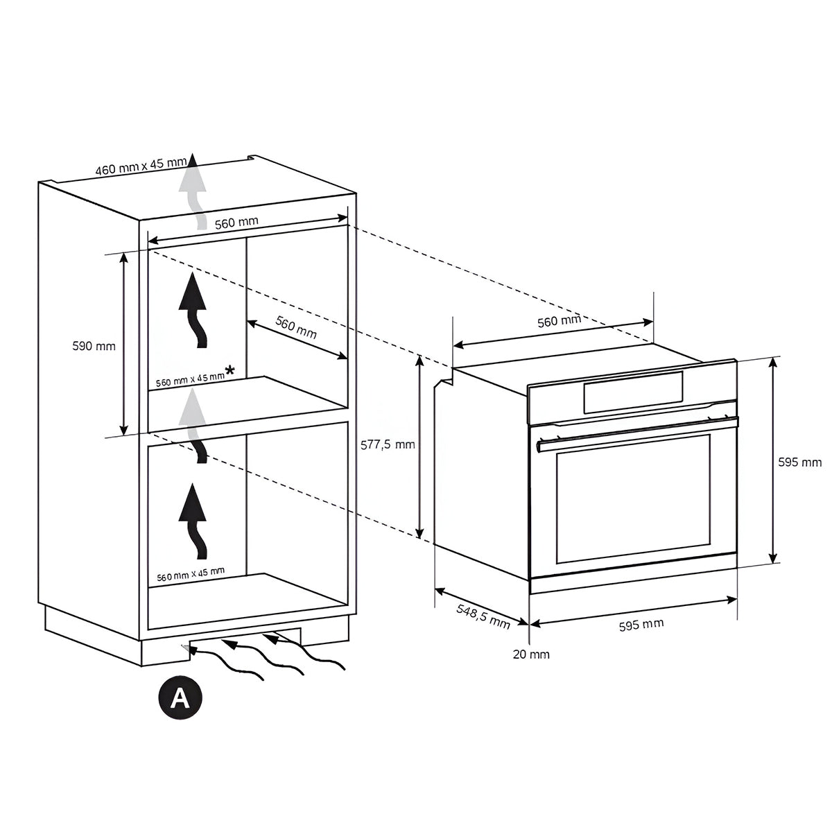 Forno da incasso elettrico multifunzione 60 cm nero De Longhi FLM6LN