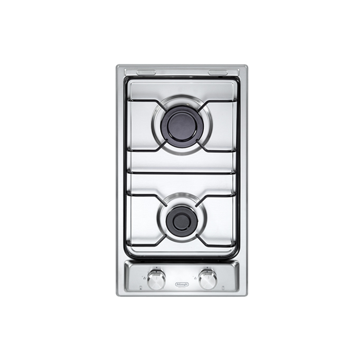 Piano cottura a gas 2 fuochi 30 cm acciaio inox De Longhi I23D