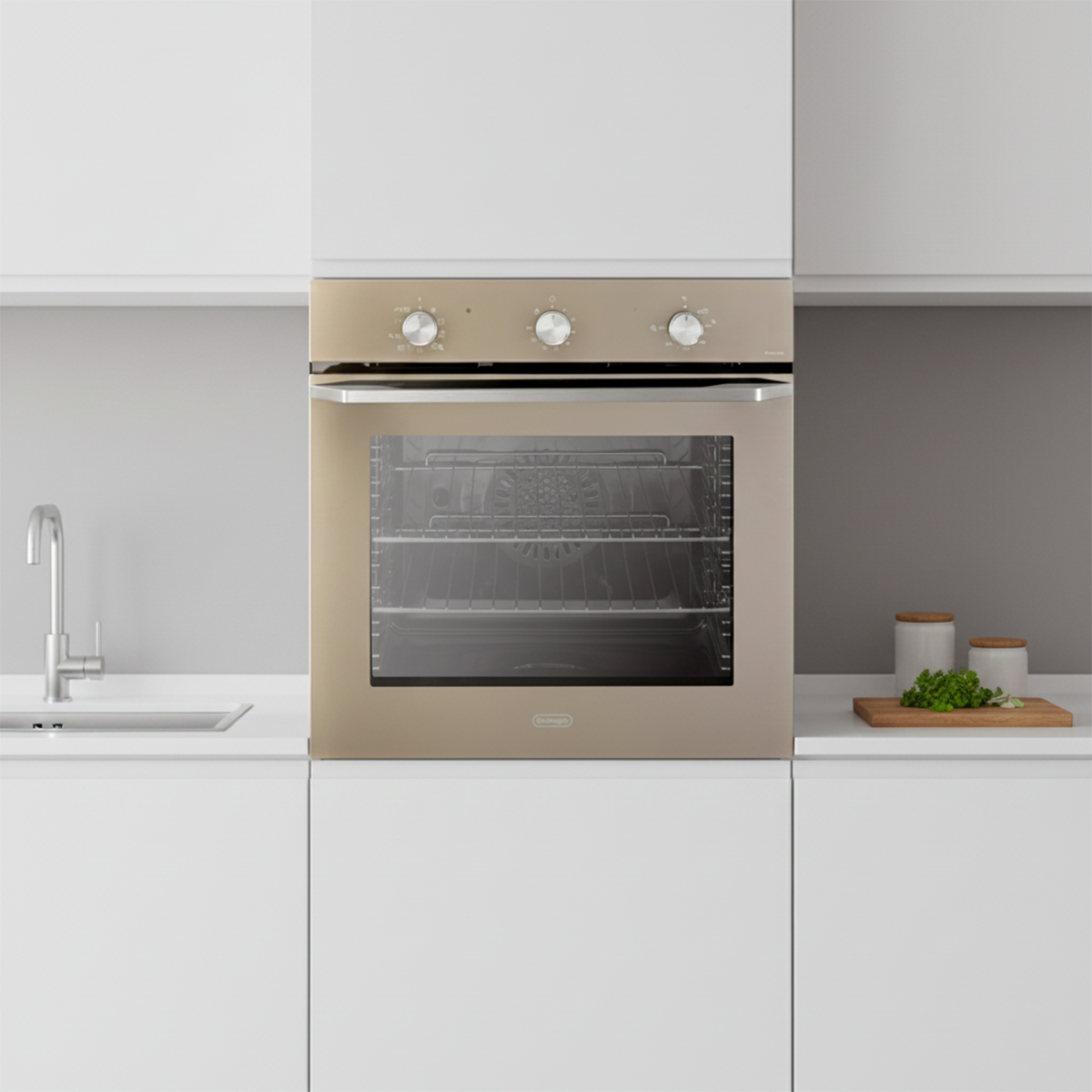 De Longhi forno da incasso multifunzione ventilato 60 cm 74 litri tortora NSM7TLPPP
