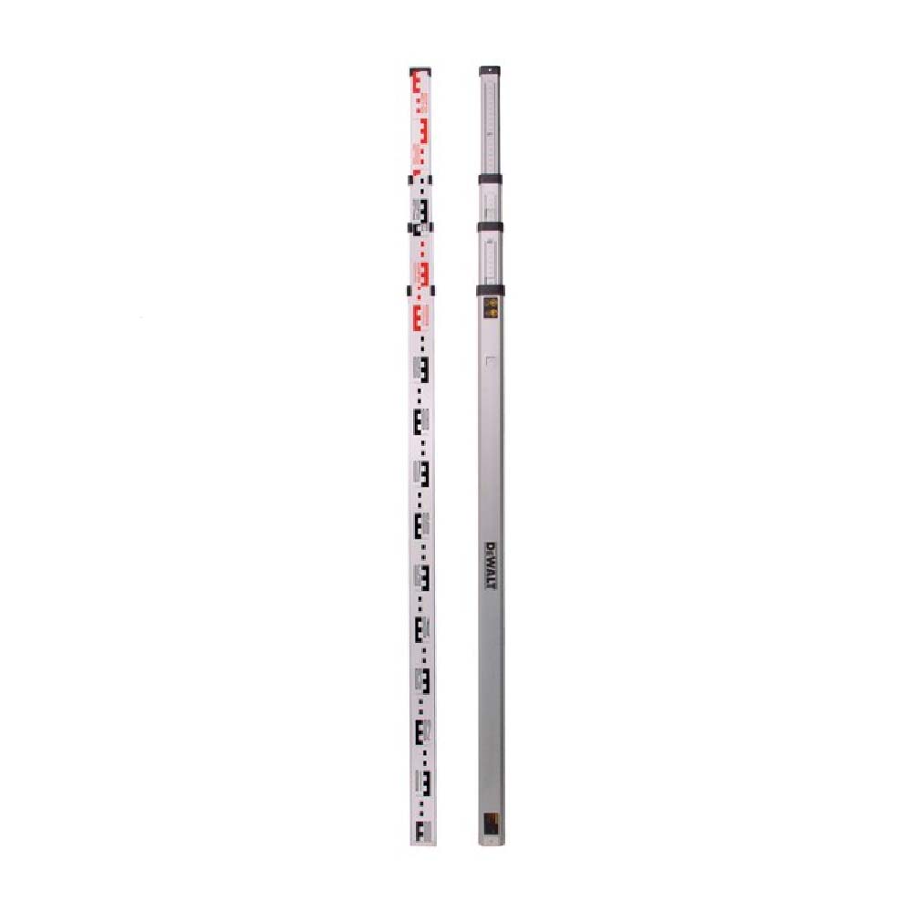 DeWalt asta graduata telescopica da 1,2 mt a 5 mt per laser in alluminio DEO734-XJ