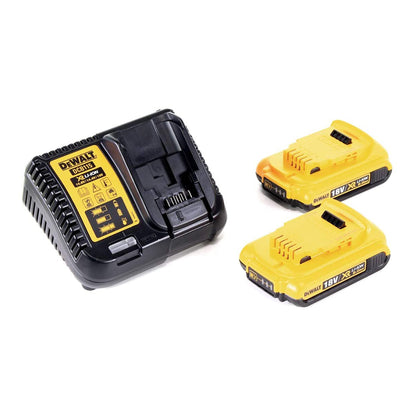 DeWalt trapano avvitatore a percussione a batteria DCD709D2T 18 V 2 Ah