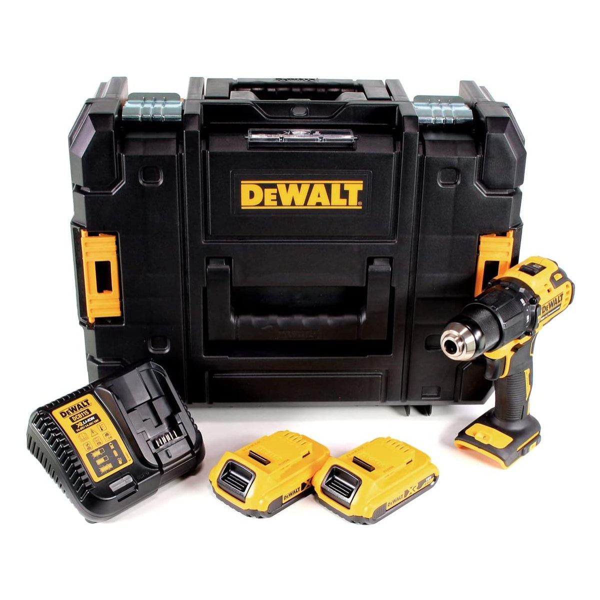 DeWalt trapano avvitatore a percussione a batteria DCD709D2T 18 V 2 Ah