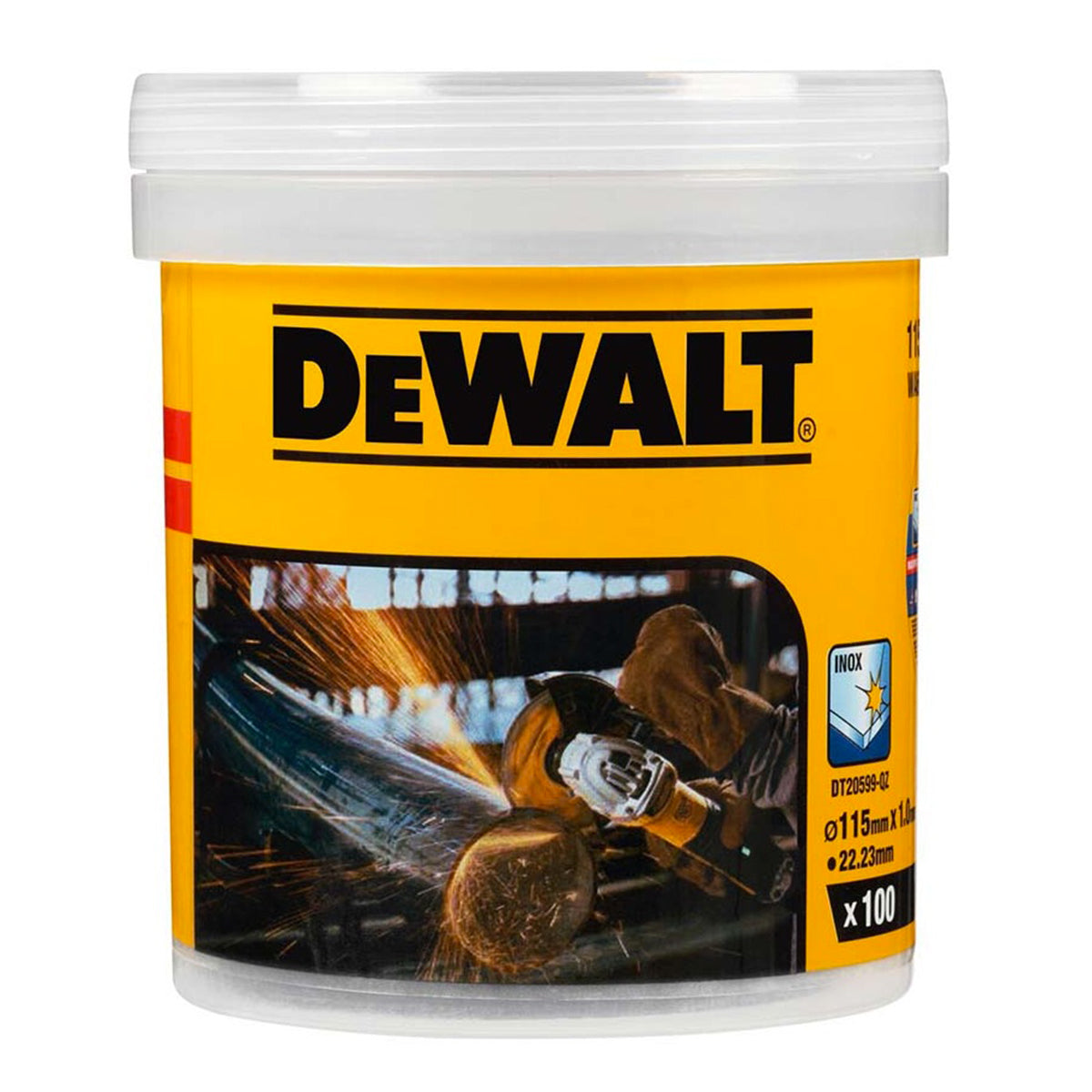 Dischi da taglio per metallo e inox 115x1 mm DeWalt 100 pezzi