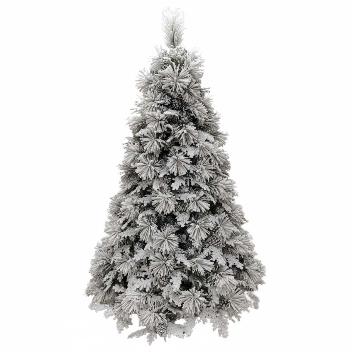 Albero di Natale innevato con pigne Dunder