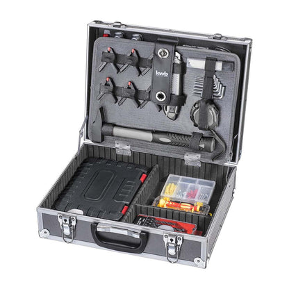 Seti utensili Einhell 199 pezzi con valigetta in metallo
