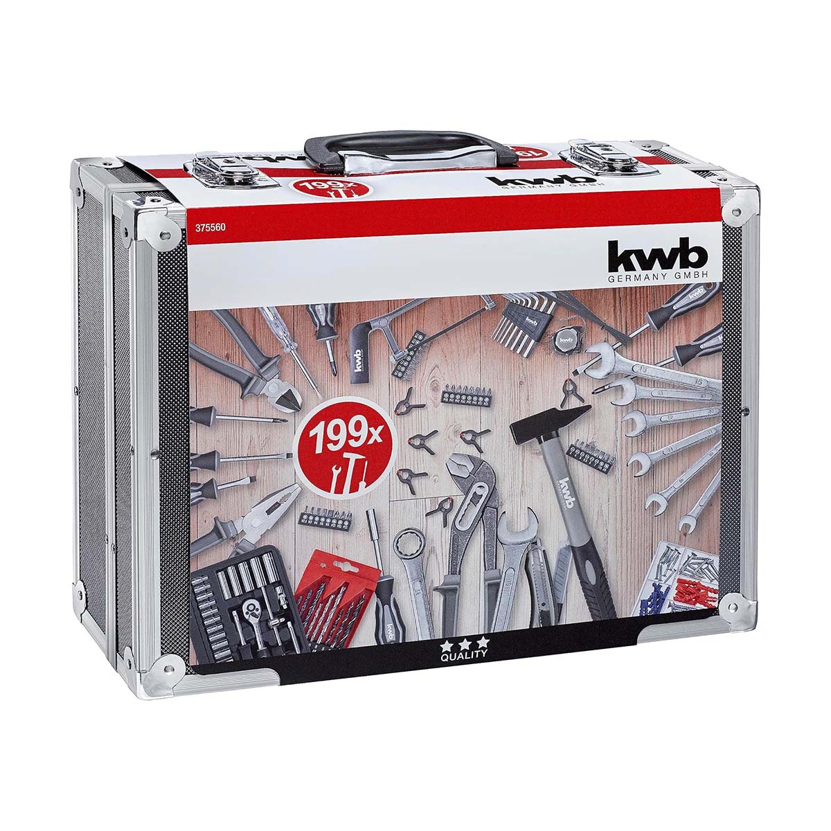 Seti utensili Einhell 199 pezzi con valigetta in metallo