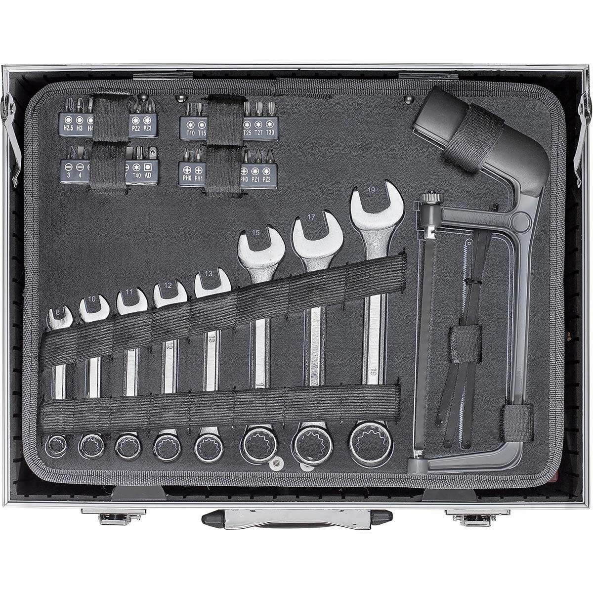 Seti utensili Einhell 199 pezzi con valigetta in metallo