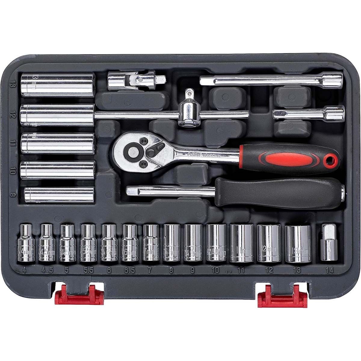 Seti utensili Einhell 199 pezzi con valigetta in metallo