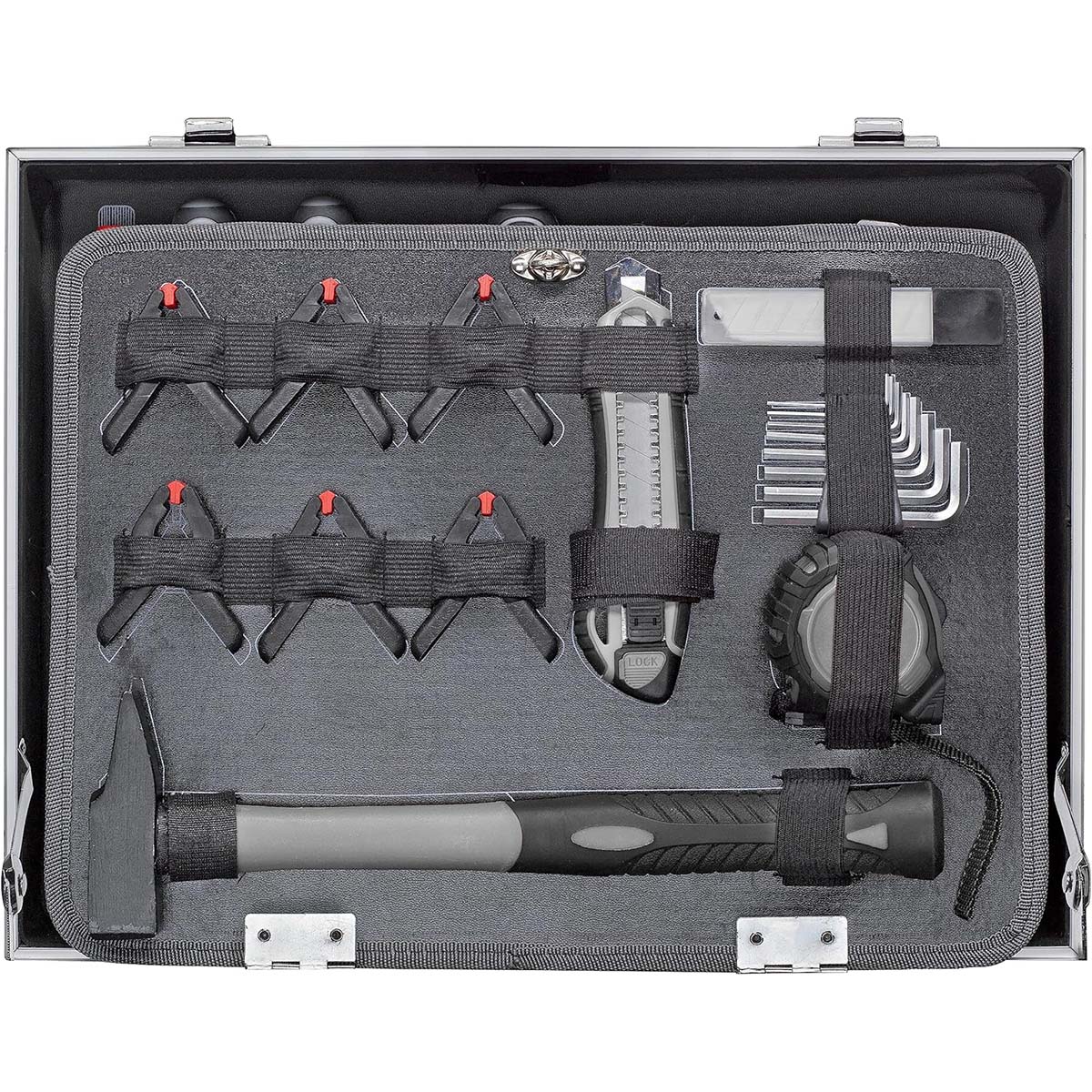 Seti utensili Einhell 199 pezzi con valigetta in metallo