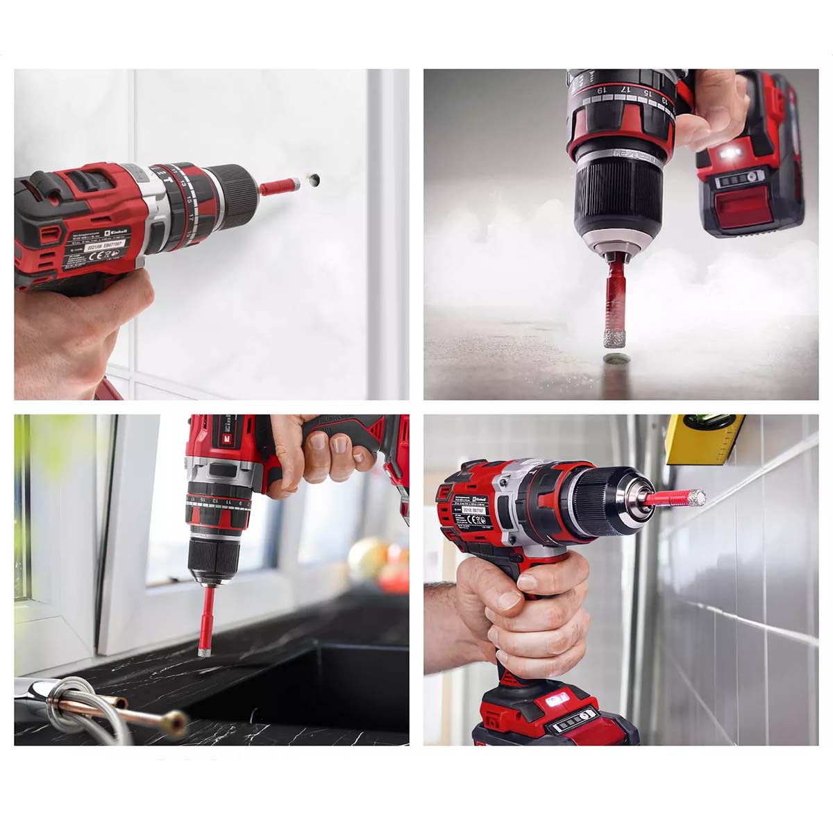 Set 4 seghe a tazza diamantate Einhell XS-CASE