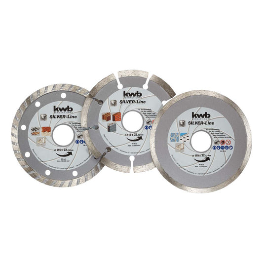 Set 3 dischi diamantati Einhell 115 mm