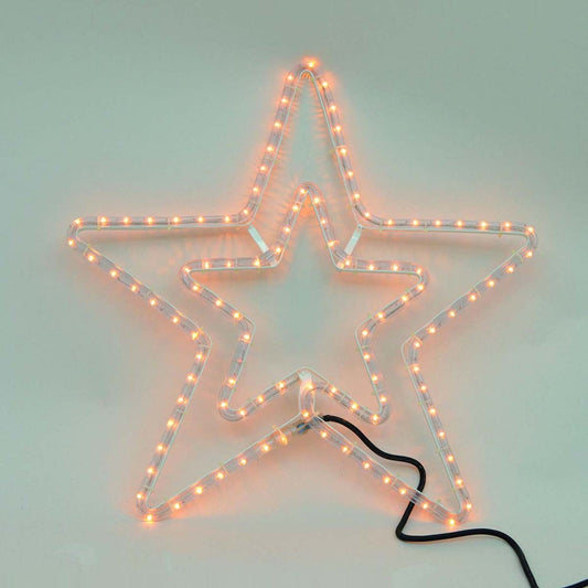 Doppia stella luminosa tubo a LED 55x55 cm