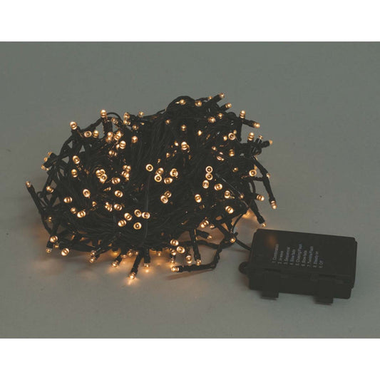 Luci di Natale 40 LED a batteria bianco caldo 3,5 metri