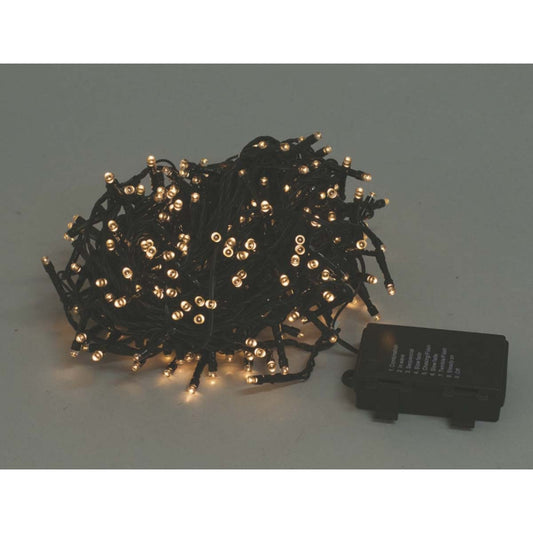 Luci di Natale 100 led colore bianco caldo 5,70 mt con controller 8 funzioni