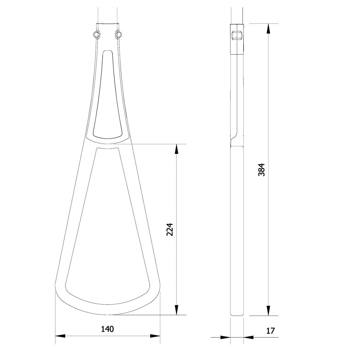 Estensione Bell 20 cm per maniglia Servetto 2004 trasparente