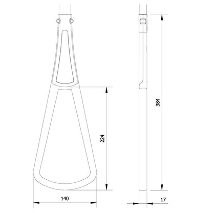 Estensione Bell 20 cm per maniglia Servetto 2004 trasparente