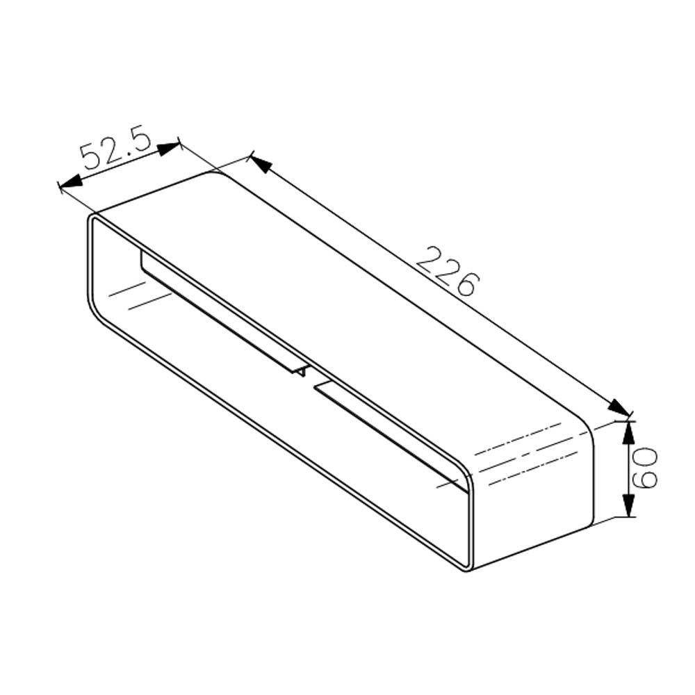 Raccordo e congiunzuone rettangolare 226x60x52.5 mm Faber Rcr