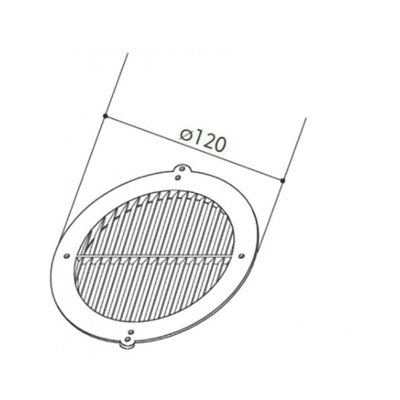 Griglia direzionale esterna tonda d. 125 mm per cappa Faber GDC