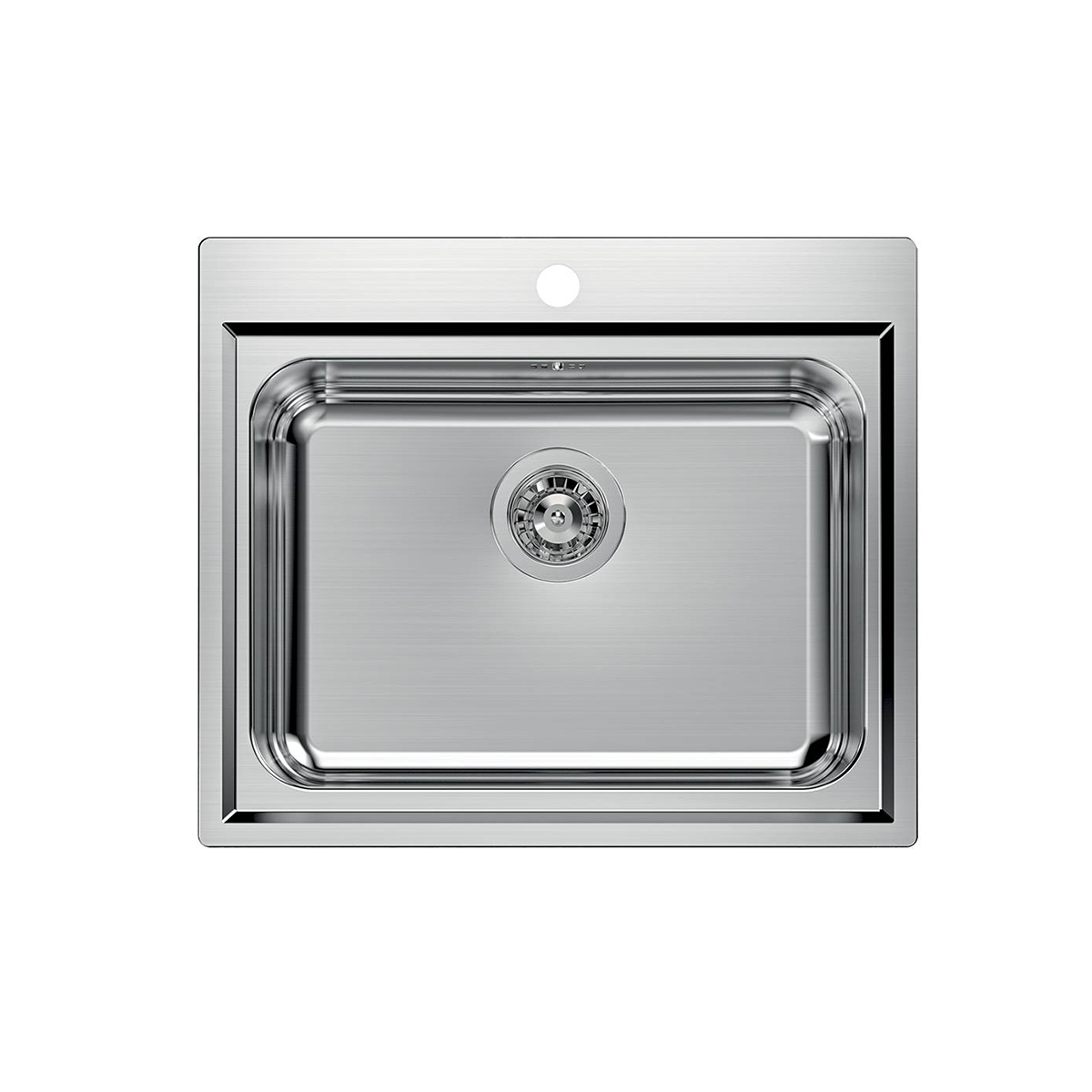Lavello cucina Foster Evo monovasca da incasso acciaio inox 59x50 cm