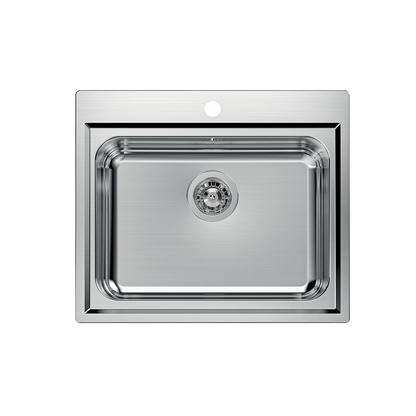Lavello cucina Foster Evo monovasca da incasso acciaio inox 59x50 cm
