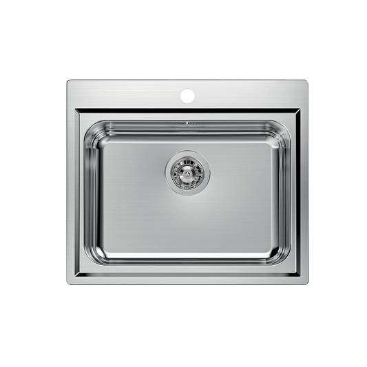 Lavello cucina Foster Evo monovasca da incasso acciaio inox 59x50 cm