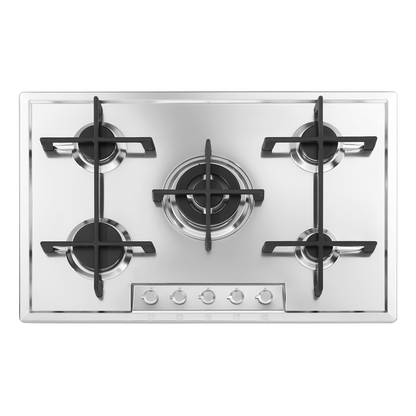 Piano cottura 5 fuochi 76 cm acciaio inox Foster Veronika 7067062