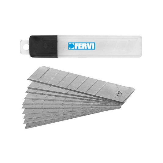 Serie lame per cutter 18 mm 10 pezzi Fervi