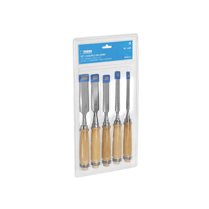 Set scalpelli da legno 5 pz Fervi