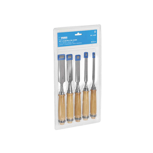 Set scalpelli da legno 5 pz Fervi