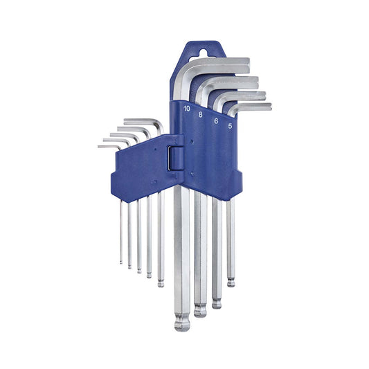 Set chiavi esagonali lunghe con punta sferica 9 pz Fervi 0215