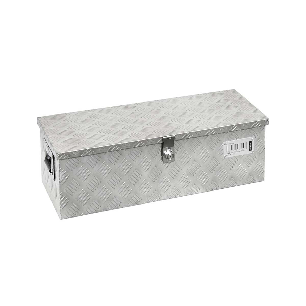 Baule in alluminio 760x335x250mm con serratura a chiave Fervi 0382/02