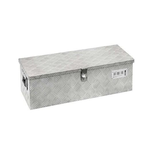 Baule in alluminio 760x335x250mm con serratura a chiave Fervi 0382/02
