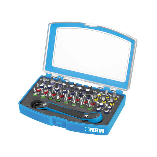 Set inserti esagonali con cricchetto 41 pz Fervi 0402