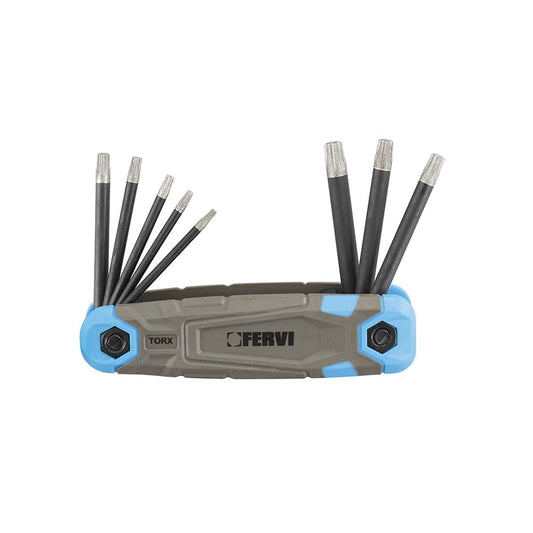 Serie chiavi Torx con punta diamantata Fervi 0558/TX