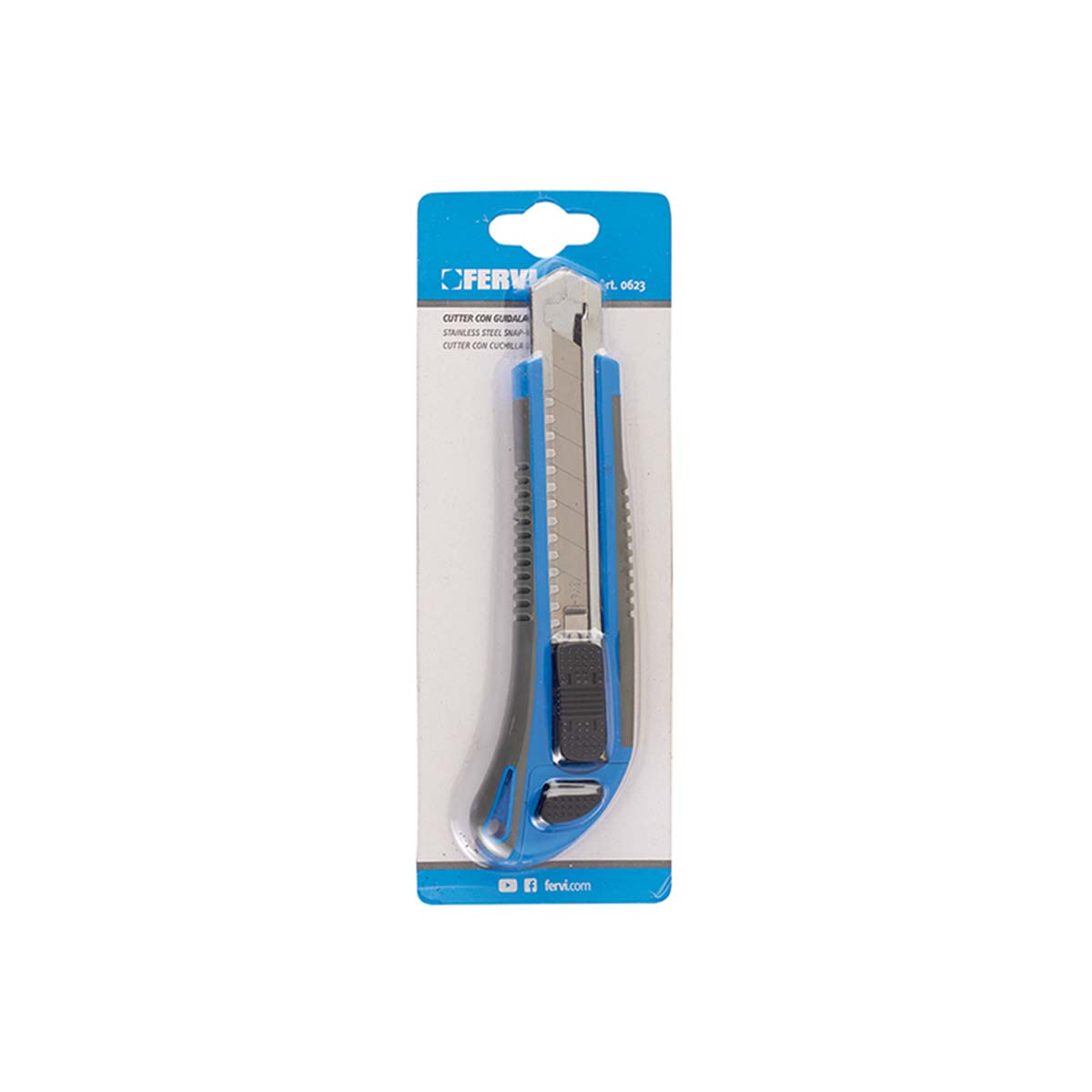 Cutter con guidalama in acciaio 18 mm Fervi 0623
