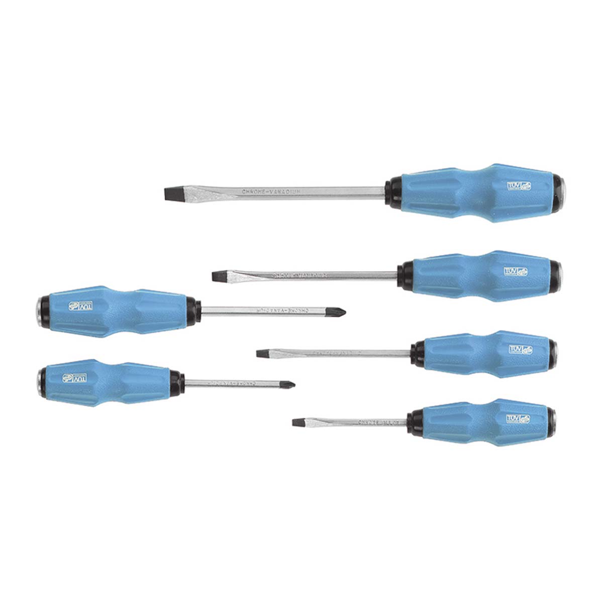 Set 6 giraviti a lame passanti Fervi 0633