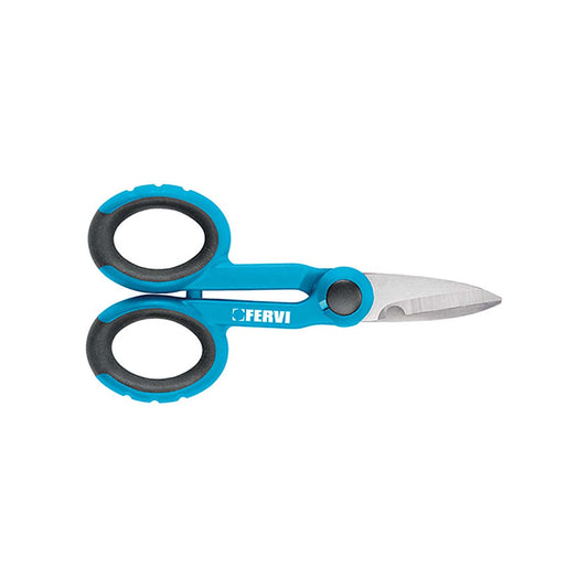 Forbice per elettricista 140 mm con manico antiscivolo Fervi 0672/B