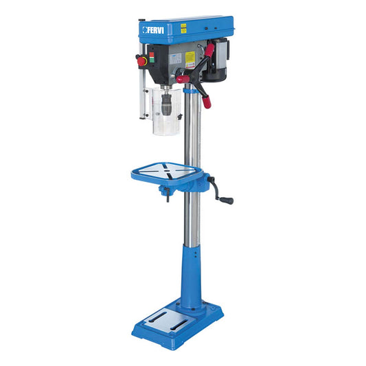 Trapano a colonna con trasmissione a cinghia 0,75 kW Fervi 0752