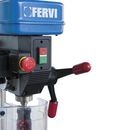 Trapano a colonna con trasmissione a cinghia 0,75 kW Fervi 0752
