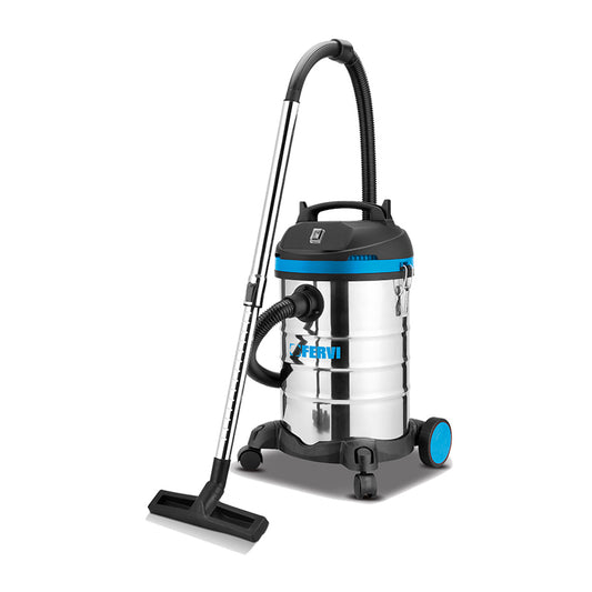 Aspirapolvere aspiraliquidi 30L Fervi A040/301 con presa elettrica