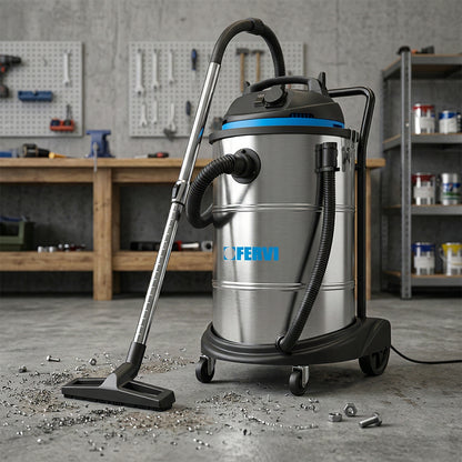 Aspirapolvere e aspiraliquidi 60L con presa Fervi A040/601P