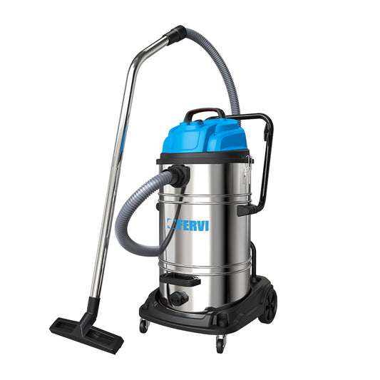 Aspirapolvere e aspiraliquidi 60L con 2 motori Fervi A040/602