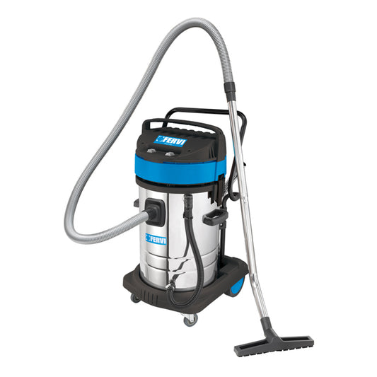 Aspirapolvere e aspiraliquidi 80L con 3 motori Fervi A040/803