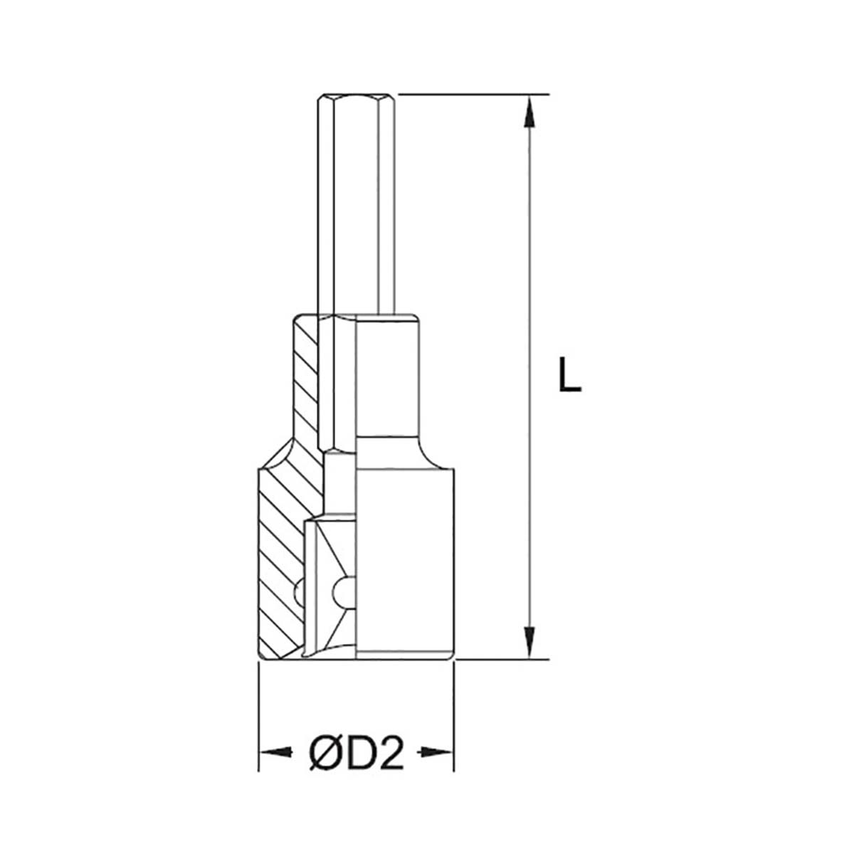 Bussola con inserto esagonale Fervi