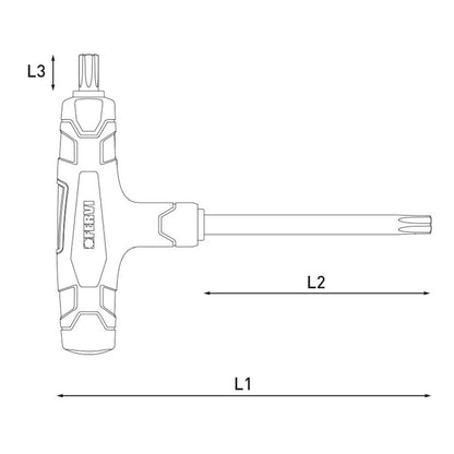 Chiave Torx T10 con manico in plastica Fervi