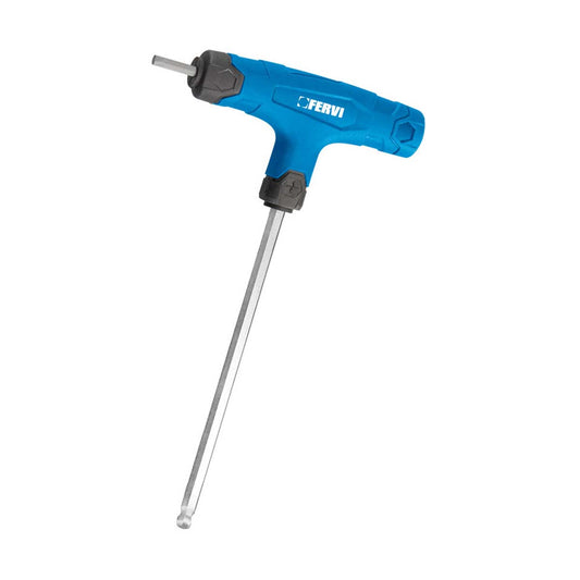 Chiave esagonale 4 mm con manico in plastica Fervi