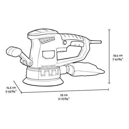Levigatrice rotorbitale 150mm 450W Fervi FFRS04503A-150K